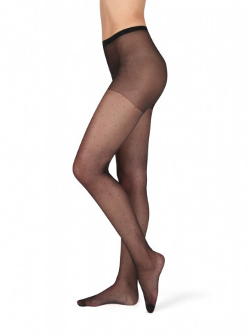 EVONA a.s. Elastické punčochové kalhoty LEILA s jemný puntíky - LEILA 999 170-116