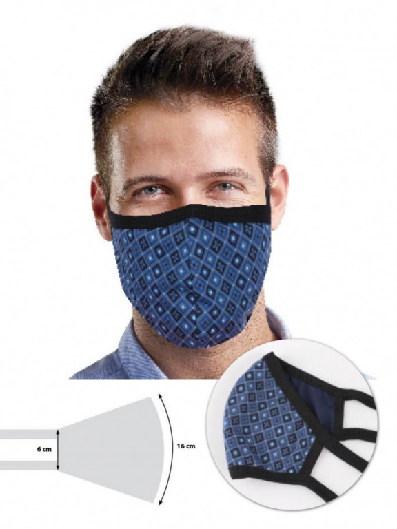 Oboustranná bavlněná rouška DUO 327/034 č.1