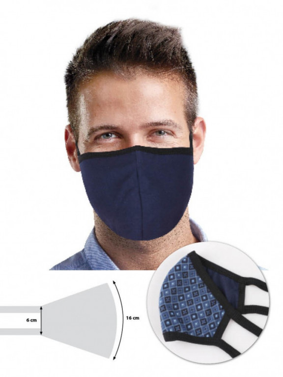 Oboustranná bavlněná rouška DUO 327/034 č.2