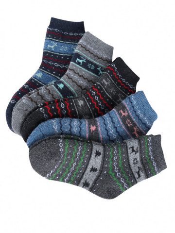 EVONA a.s. Dětské vlněné ponožky 7027 MIX barev - PON 7027 CHL VLNA BASS 26-29