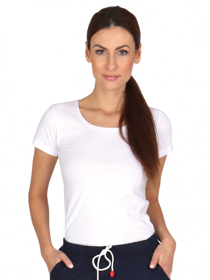 Levně Dámské triko SISA bílé - Dámské triko SISA bílé 002 XL