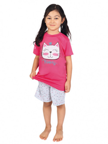 EVONA a.s. Dětské krátké pyžamo LAMKA růžové - P LAMKA 2 BASS 134-140