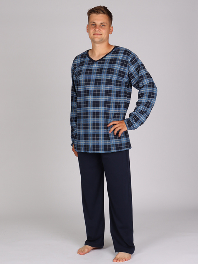 Levně Pánské dlouhé pyžamo P TAROK - P TAROK BASS XL