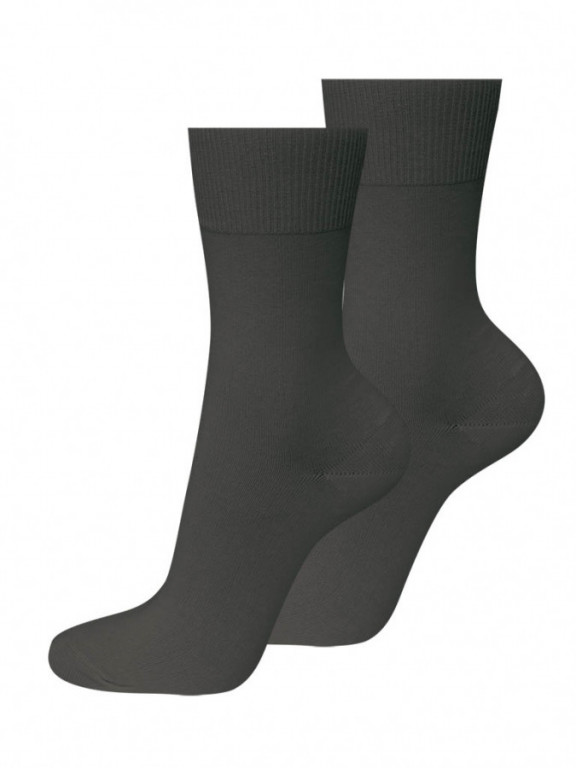 Ponožky BIO STŘÍBRO bez gumy tmavě šedé č.1