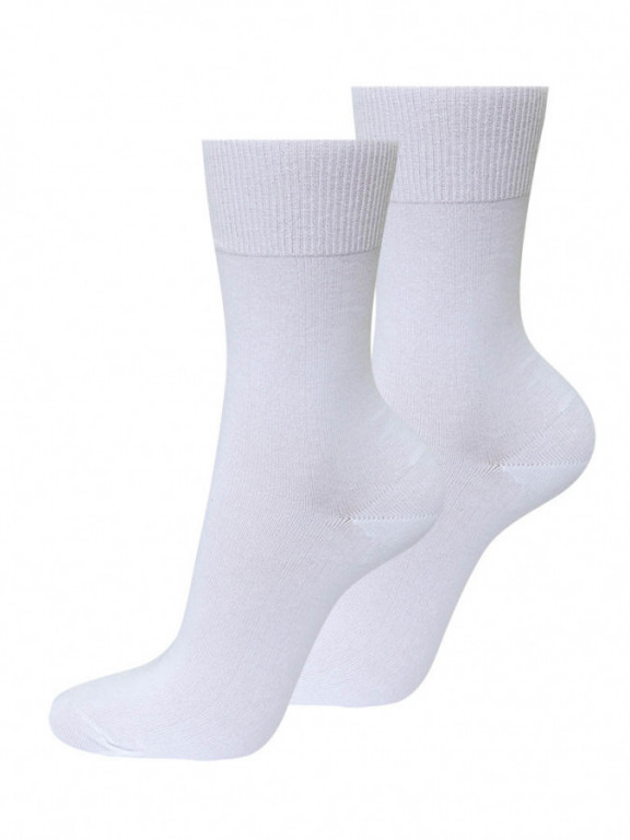 Ponožky BIO STŘÍBRO bez gumy bílé č.1