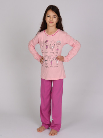 EVONA a.s. Dívčí dlouhé pyžamo SABRINA - P SABRINA BASS 150