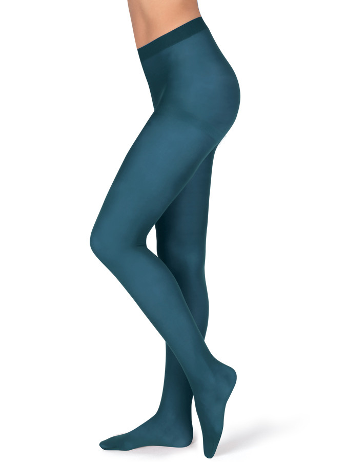 Levně Neprůhledné punčochové kalhoty MAGDA 24 modré - MAGDA 24 176-108