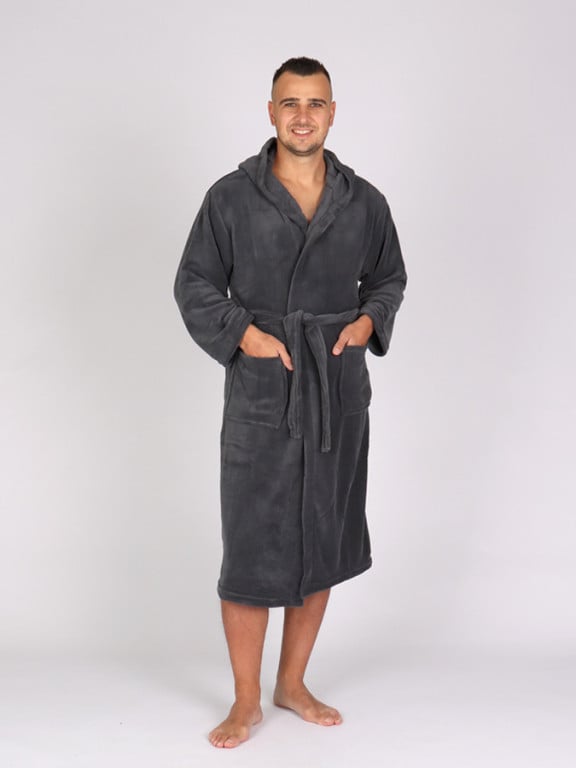 Unisex župan HLADKÝ šedý č.1
