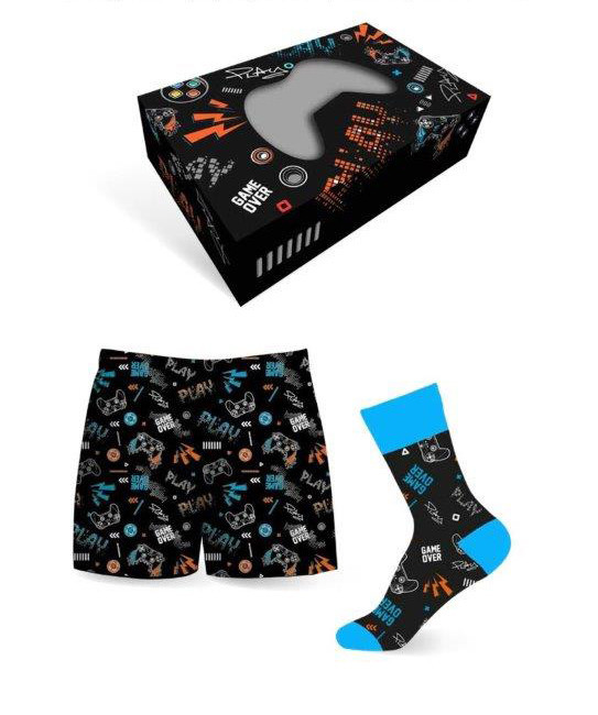 Pánský dárkový set GAMER - trenky a ponožky