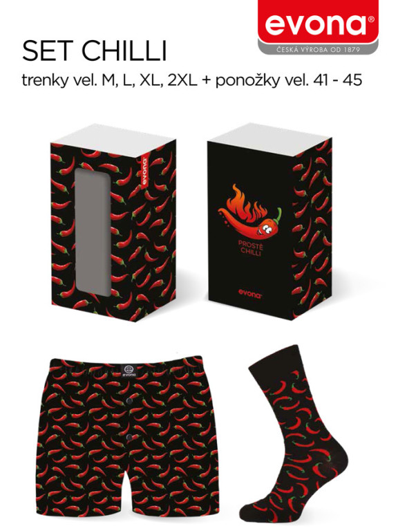 Pánský dárkový set CHILLI - ponožky a trenky č.2