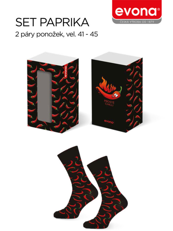 Pánský dárkový set PAPRIKA - ponožky č.2