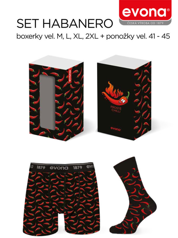 Pánský dárkový set HABANERO - boxerky a ponožky č.2