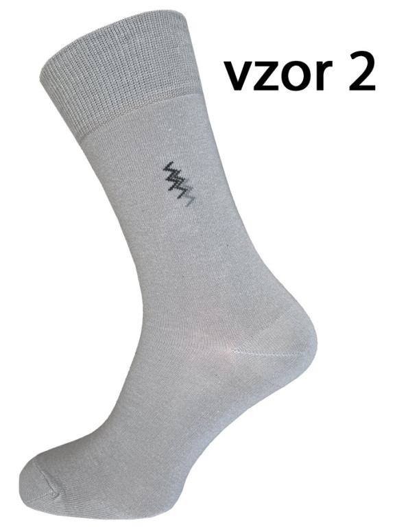 Pánské ponožky 5074 světle šedé vzor 2 č.1