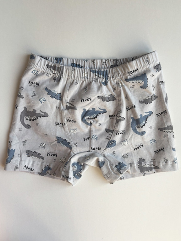 Dětské boxerky DET6 dino sv. šedá č.1