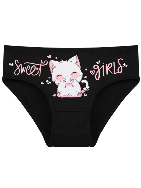 Dívčí kalhotky K840 KOTĚ ČERNÁ č.2