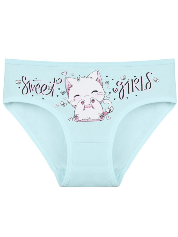 Dívčí kalhotky K840 KOTĚ SVĚTLE MODRÁ č.1