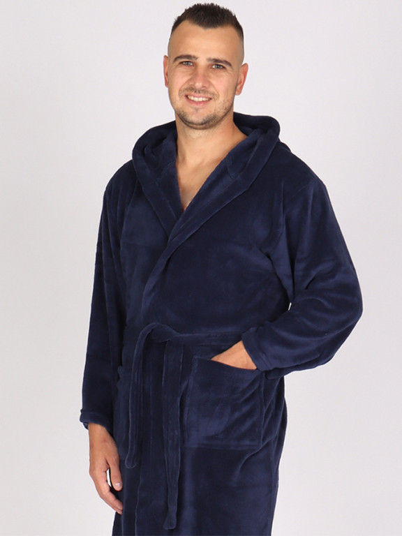 Unisex župan HLADKÝ modrý č.3