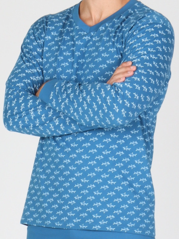 Pánské dlouhé pyžamo P SVATOSLAV č.2