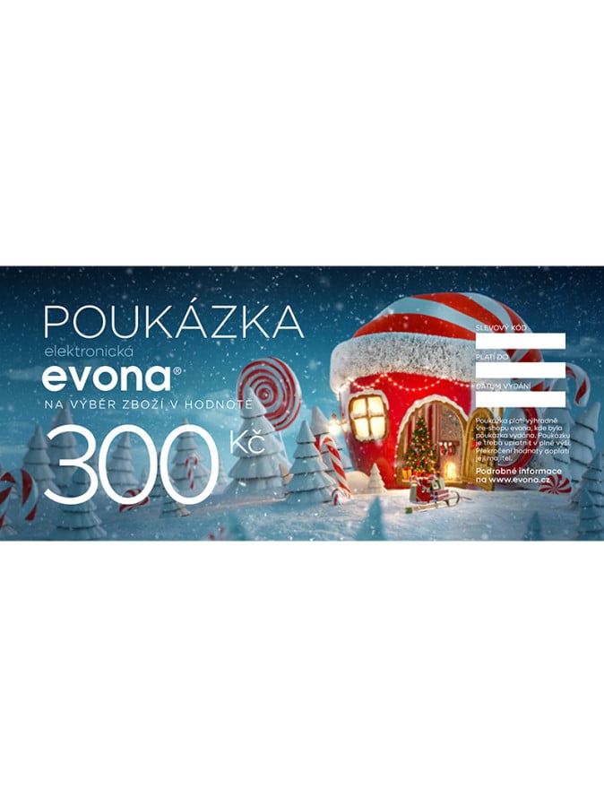 EVONA a.s. Vánoční elektronická dárková poukázka 300 - POUKÁZKA 300 V