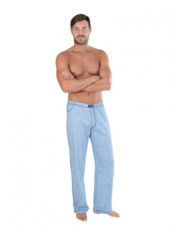 Pánské pyžamové kalhoty P JEANS světlé č.1