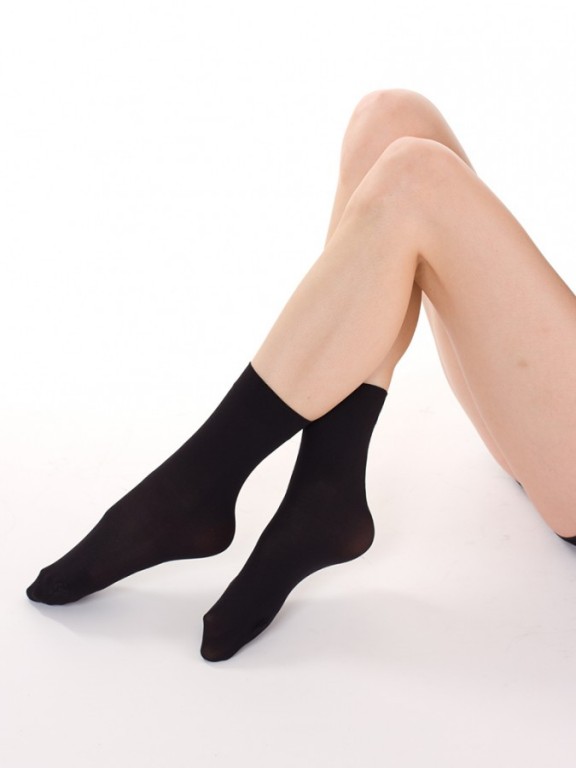 Neprůhledné ponožky MADLA 999 černé č.2