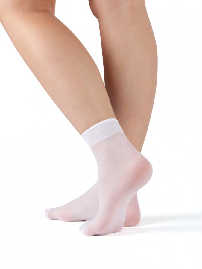 Levně Dámské ponožky POLO 111 bílé - POLO 111 25-27
