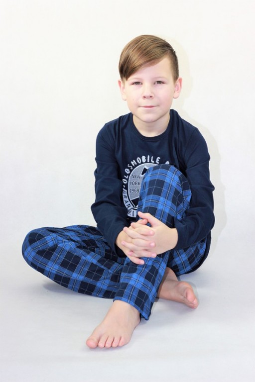 Chlapecké krátké pyžamo AUTOMOBILE modré č.4