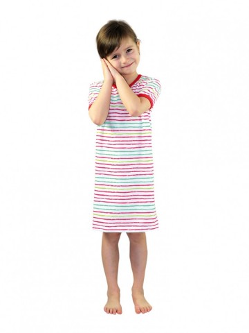 EVONA a.s. Dívčí noční košile P1415 proužky - Dívčí noční košile P1415 proužky 050 110
