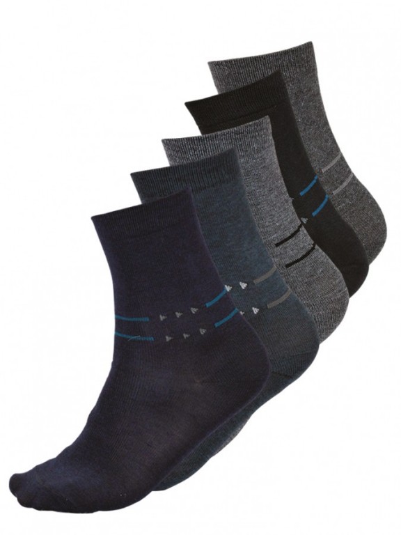 5 PACK dámských vzorovaných ponožek 5025 č.1