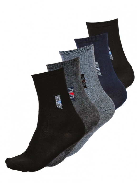 5 PACK dámských vzorovaných ponožek 028 č.1