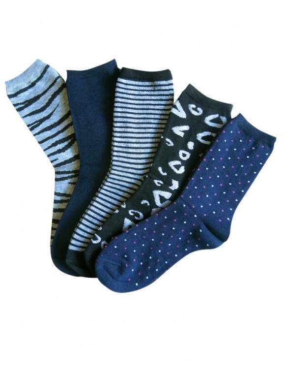 5 PACK dámských vzorovaných ponožek 323 č.2