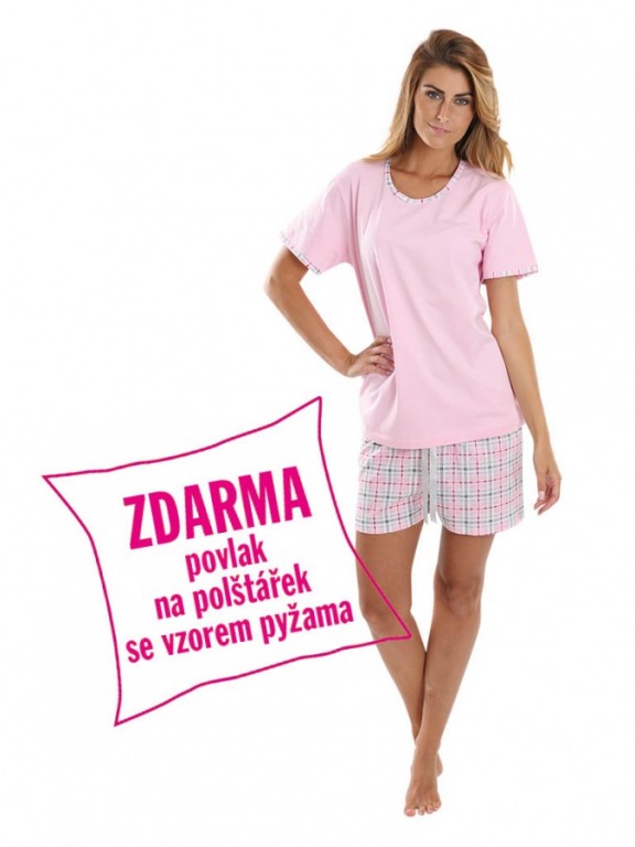 Dámské krátké pyžamo BLANKA růžové č.1