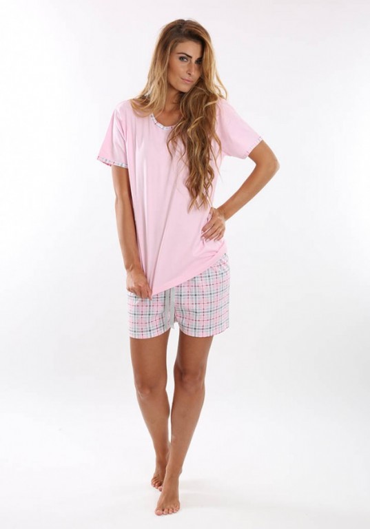 Dámské krátké pyžamo BLANKA růžové č.2