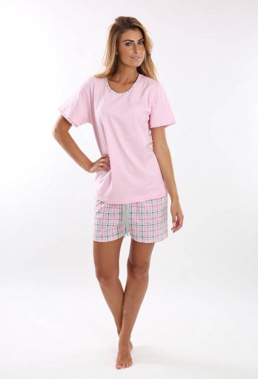 Dámské krátké pyžamo BLANKA růžové č.3