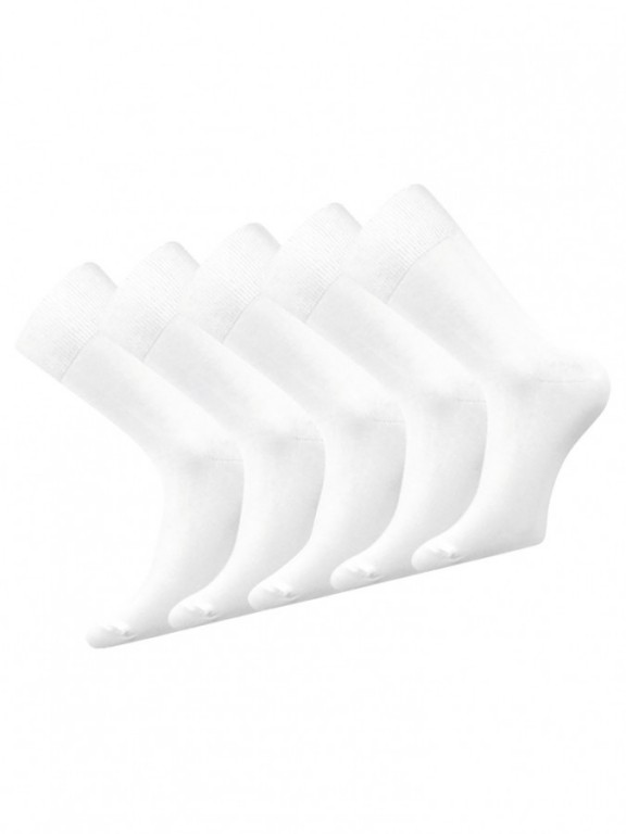 5 PACK bambusových ponožek bílých č.1