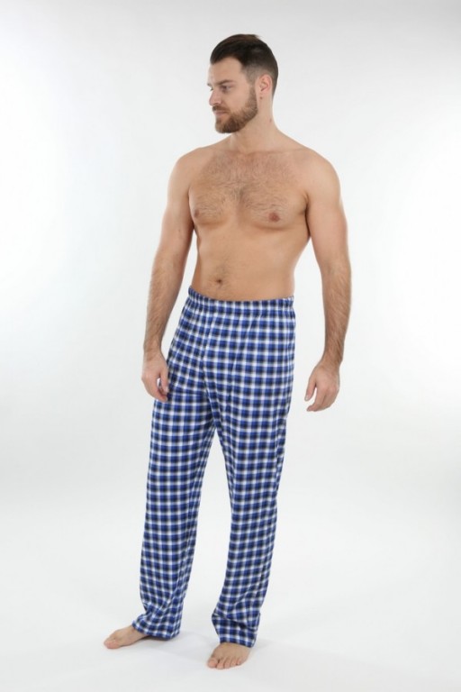 Pánské pyžamové kalhoty P1419 modrá kostka č.2