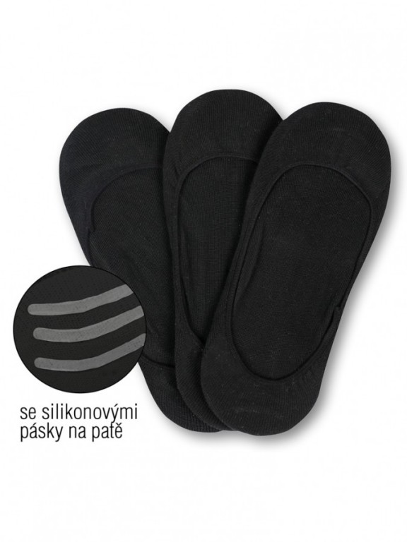 3 PACK ponožek do balerín BALERÍNKY černé č.1