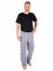 Pánské pyžamové kalhoty P1419 šedé káro - Pánské pyžamové kalhoty P1419 šedé káro 063 M